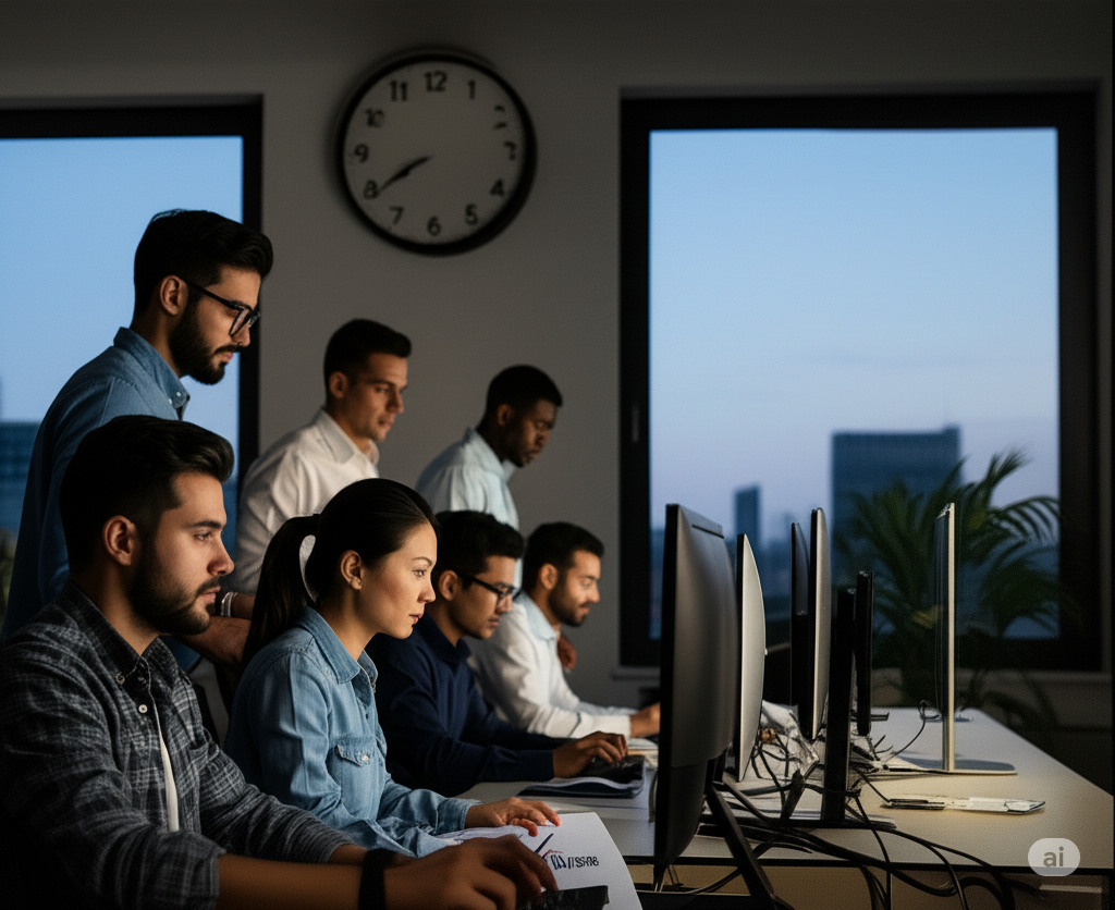 employees working overtime