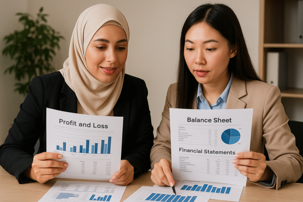 Review financial statements Review financial statements